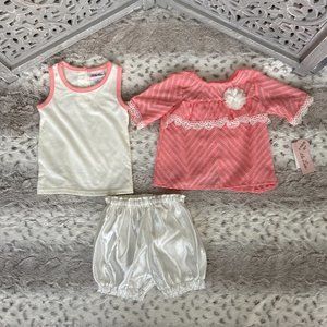 NWT! Little Lass floral set girls 18-24 months pastel pink lovecore garden party